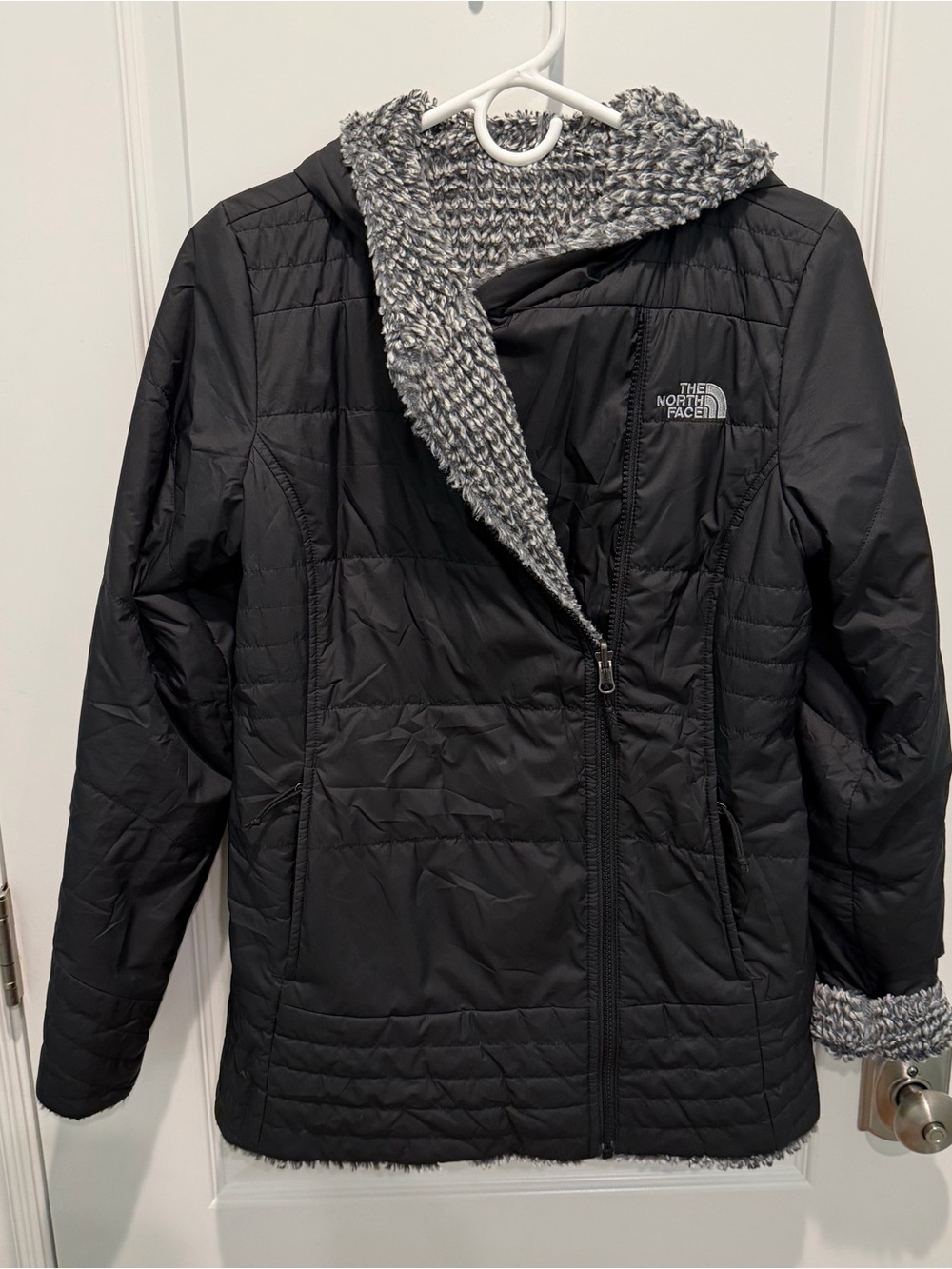 The North Face Women’s Reversible Hooded Jacket Coat Puffer ***Sz XS/S Black
